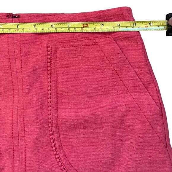 Loft Women's Cotton Blend‎ Orange Mini Skirt 2 - Picture 4 of 7